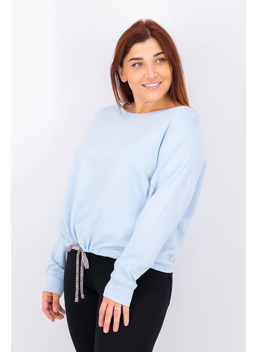 Tchibo Women Long Sleeve Sweatshirt, Sky Blue  - Image 4