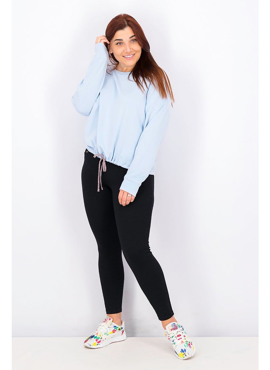 Tchibo Women Long Sleeve Sweatshirt, Sky Blue  - Image 3