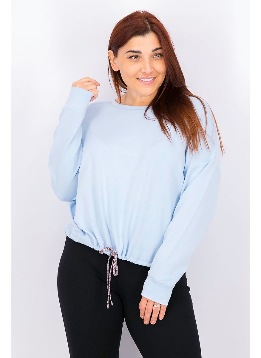 Tchibo Women Long Sleeve Sweatshirt, Sky Blue  - Image 1