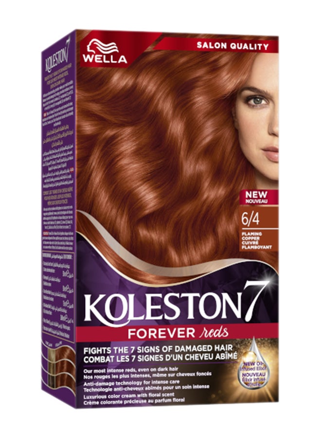 WELLA Koleston Supreme Hair Color 6/4 Flaming Copper - Image 1