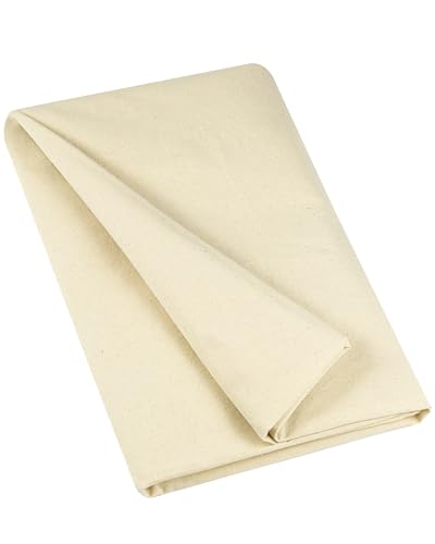 HOTGODEN Medium Weight 100% Cotton Muslin Fabric: 63 inch x 2 Yards Unbleached Muslin Linen Fabric Material for Sewing Material Apparel Cloth - Image 1