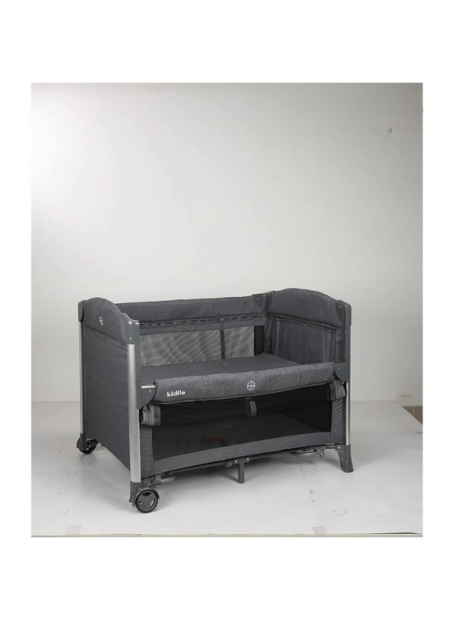 Kidilo T-703M Premium Portable 3-in-1 Baby Travel Crib, Playpen, and Changing Station - Image 2