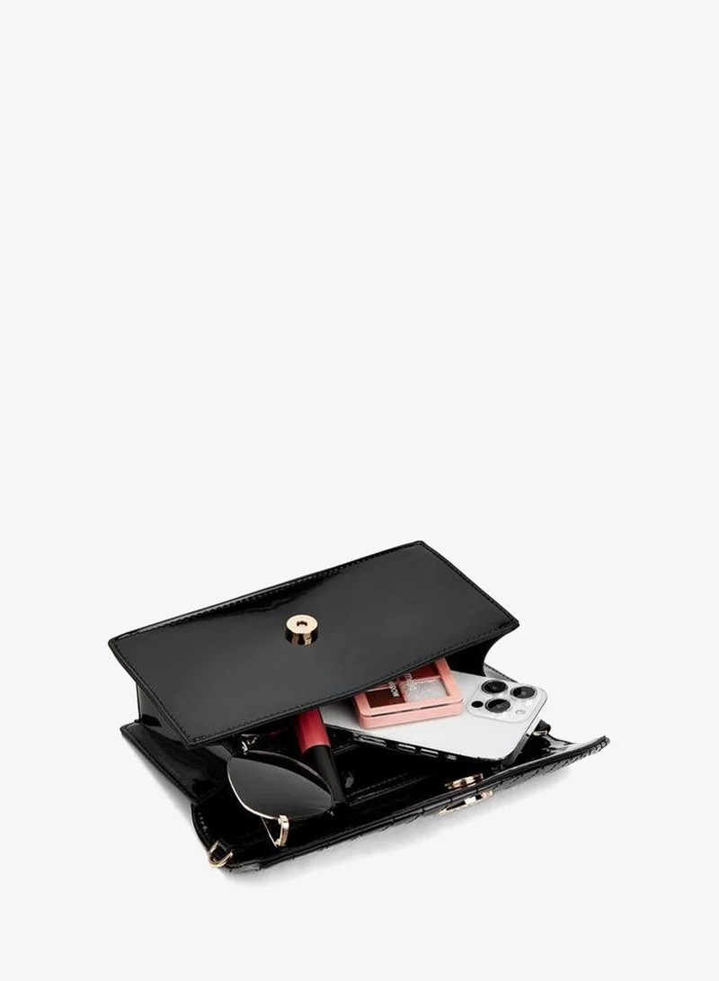 Celeste BLACK Quilted Crossbody Bag With Detachable Chain Strap for Women | Best Price UAE