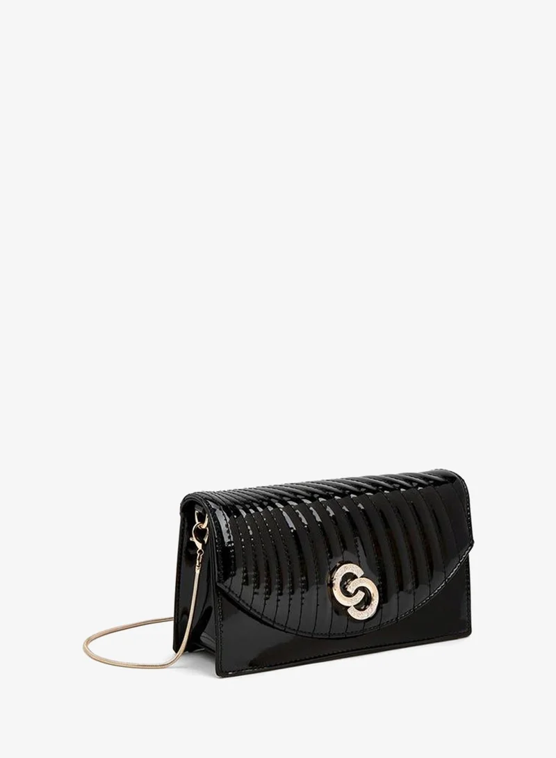 Celeste BLACK Quilted Crossbody Bag With Detachable Chain Strap for Women | Best Price UAE