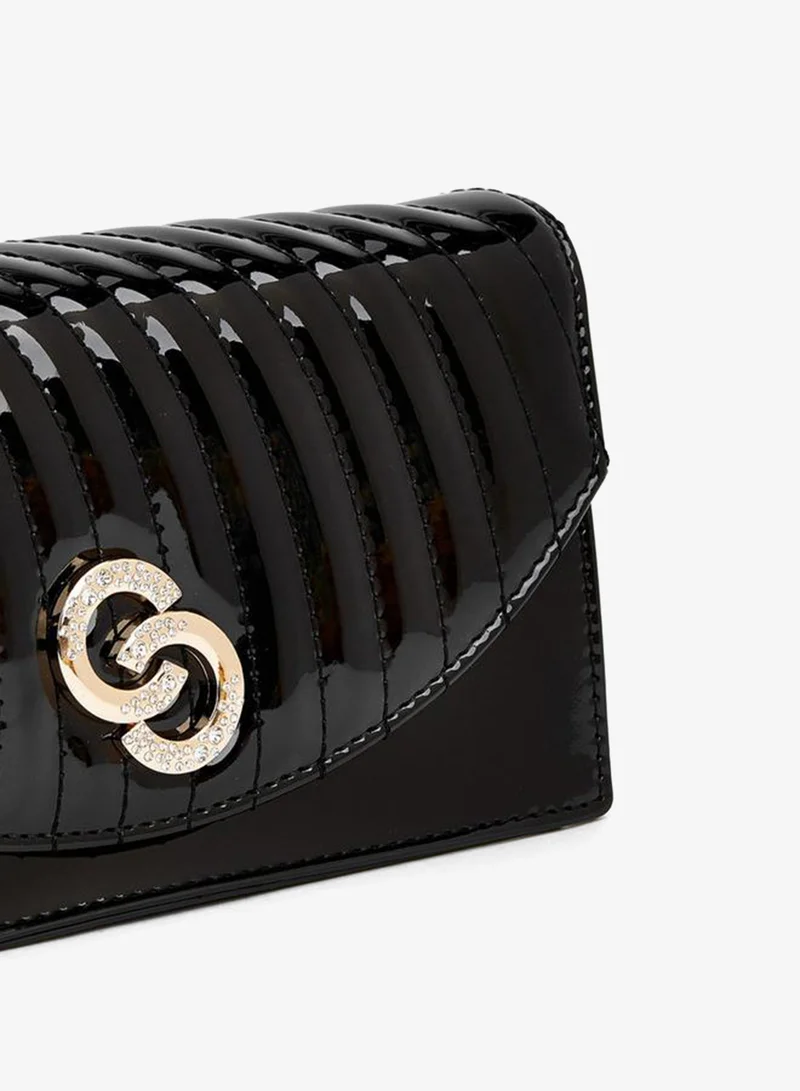 Celeste BLACK Quilted Crossbody Bag With Detachable Chain Strap for Women | Best Price UAE