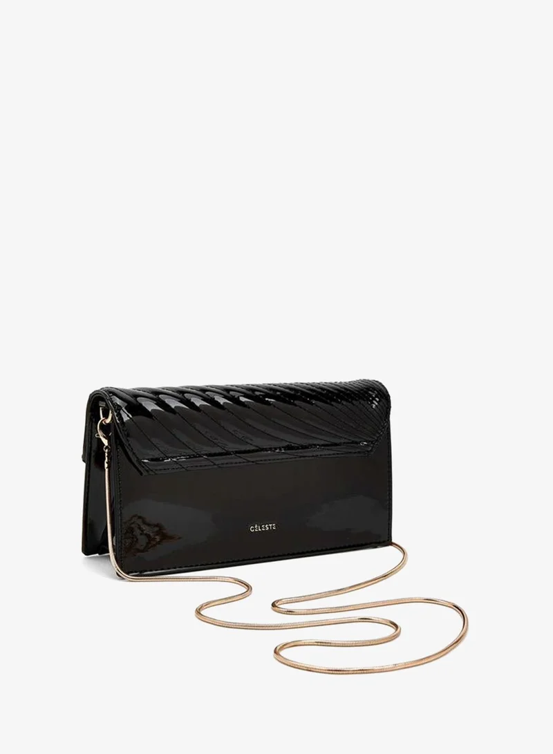 Celeste BLACK Quilted Crossbody Bag With Detachable Chain Strap for Women | Best Price UAE