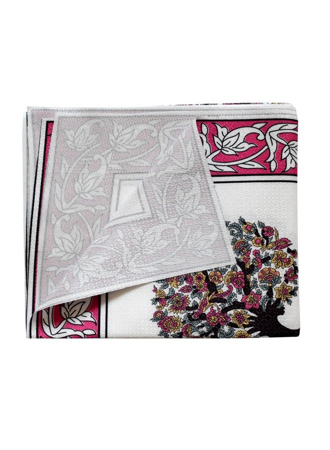 Kuber Industries Floral Print Polyester Center Table Cover/Table Cloth for Home Decorative Luxurious 4 Seater, 60"x40" (Pink) 54KM4261 - Image 3