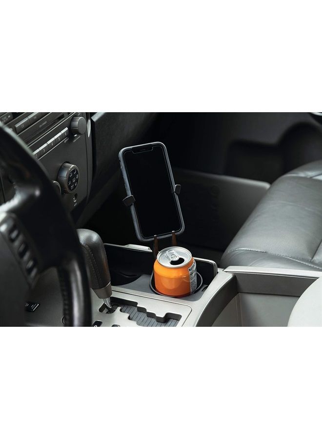 KURYAKYN 6474 Free-Flex Cup and Cell Phone Device Holder: Mounts in Cars, Trucks, Vans, UTVs with Flexible Arms Securing Various Phones/Cases, Black - Image 4