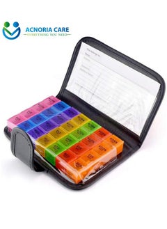 ACNORIA CARE 7 Days 4 Times A Day Weekly Pill Organizer Box with Bag Food Grade Safe Travel - Acnoria Care  - Image 1