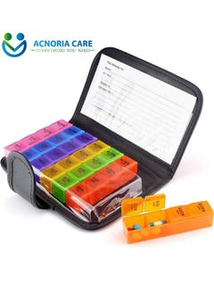ACNORIA CARE 7 Days 4 Times A Day Weekly Pill Organizer Box with Bag Food Grade Safe Travel - Acnoria Care  - Image 5