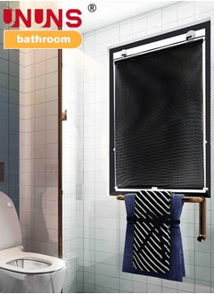 UNUNS Window Sun Shade,Retractable Balcony Blackout Curtain,Home Use Window Sun Block Bathroom Heat Insulation Blackout Roller Blinds  - Image 2