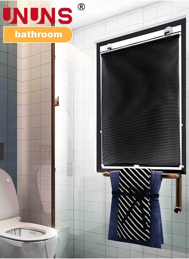 UNUNS Window Sun Shade,Retractable Balcony Blackout Curtain,Home Use Window Sun Block Bathroom Heat Insulation Blackout Roller Blinds  - Image 2
