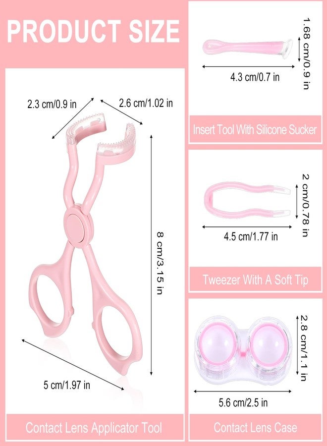 oruola أداة تطبيق عدسات أوروولا، أداة تطبيق العدسات، أداة إزالة العدسات للعدسات اللينة، مجموعة أدوات إدخال العدسات تشمل ملاقط، علبة عدسات، ومكبس شفط لإزالة العدسات - Image 2