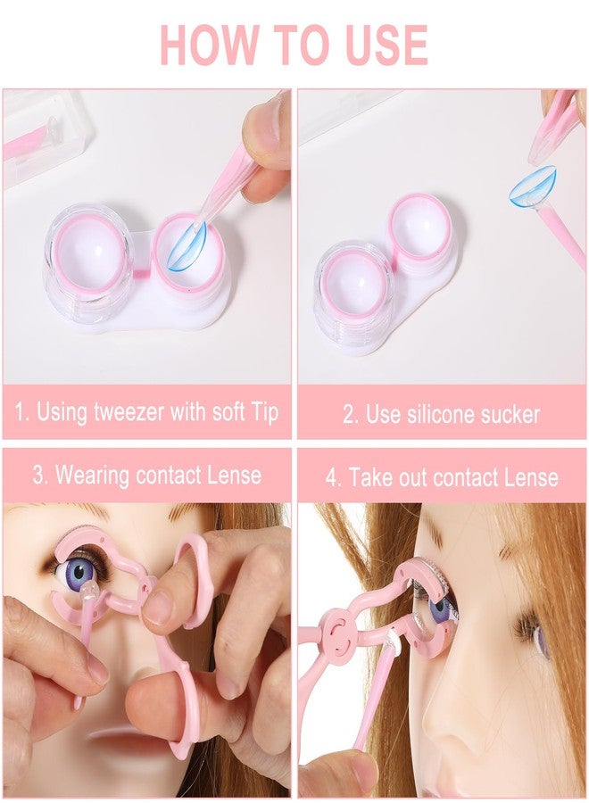 oruola أداة تطبيق عدسات أوروولا، أداة تطبيق العدسات، أداة إزالة العدسات للعدسات اللينة، مجموعة أدوات إدخال العدسات تشمل ملاقط، علبة عدسات، ومكبس شفط لإزالة العدسات - Image 5