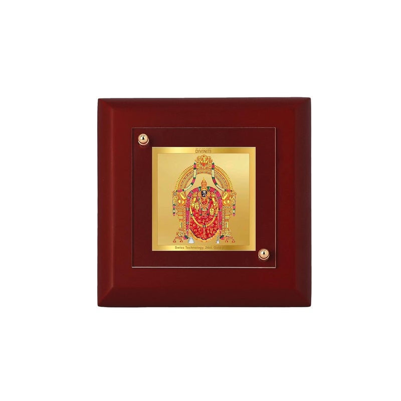 Diviniti 24K Gold Plated Foil Padmavati RectangleSquare Wall Photo FrameTable DecorMdf 1A Wooden Wall Photo Frame AndReligious Photo Frame Idol For PoojaGifts Items95Cm X 95Cm