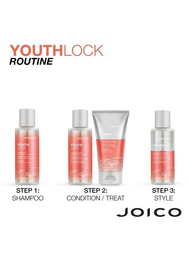JOICO Youthlock Shampoo Formulated With Collagen | Youthful Body & Bounce | Reduce Breakage & Frizz | Soften & Detangle Hair | Boost Shine | Sulfate Free | With Arginine | 1.7 Fl Oz  - Image 5
