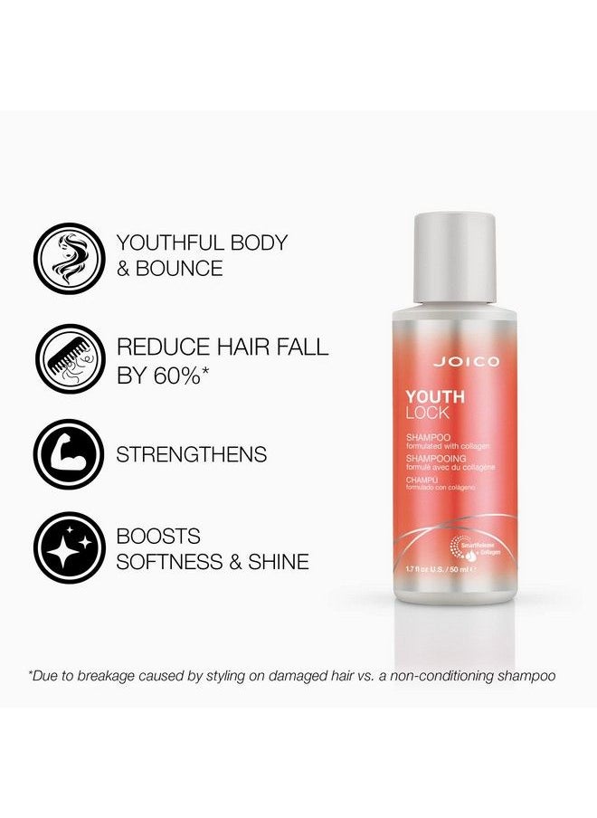 JOICO Youthlock Shampoo Formulated With Collagen | Youthful Body & Bounce | Reduce Breakage & Frizz | Soften & Detangle Hair | Boost Shine | Sulfate Free | With Arginine | 1.7 Fl Oz  - Image 4