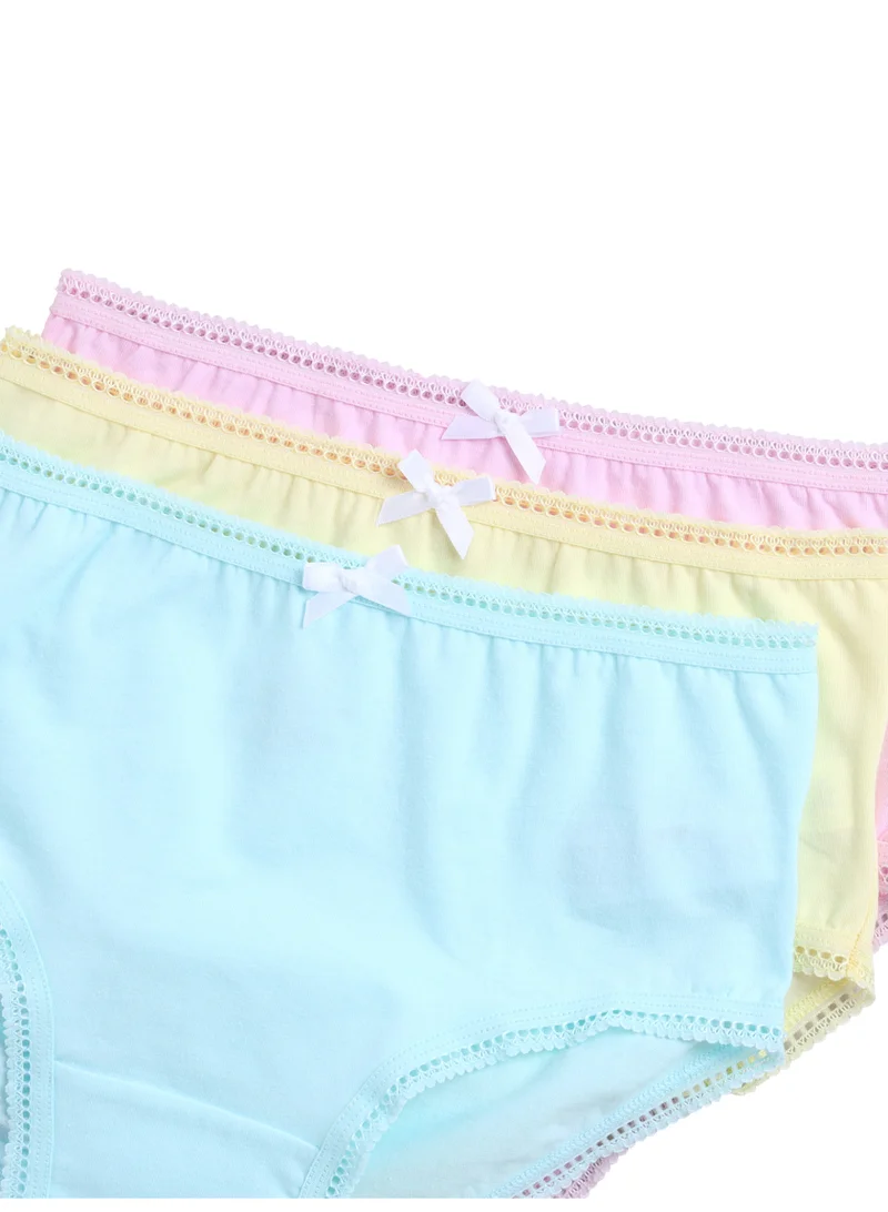victor and jane 3-Pack Briefs for Girls – Soft Cotton Pastel Underwear Set