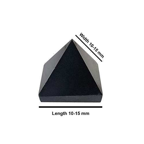 Crystu Natural Black Agate Pyramid for Reiki Healing and Crystal Healing Stone Pyramid Size 10-15 mm (Color : Black) Pack of 1 pc - Image 3