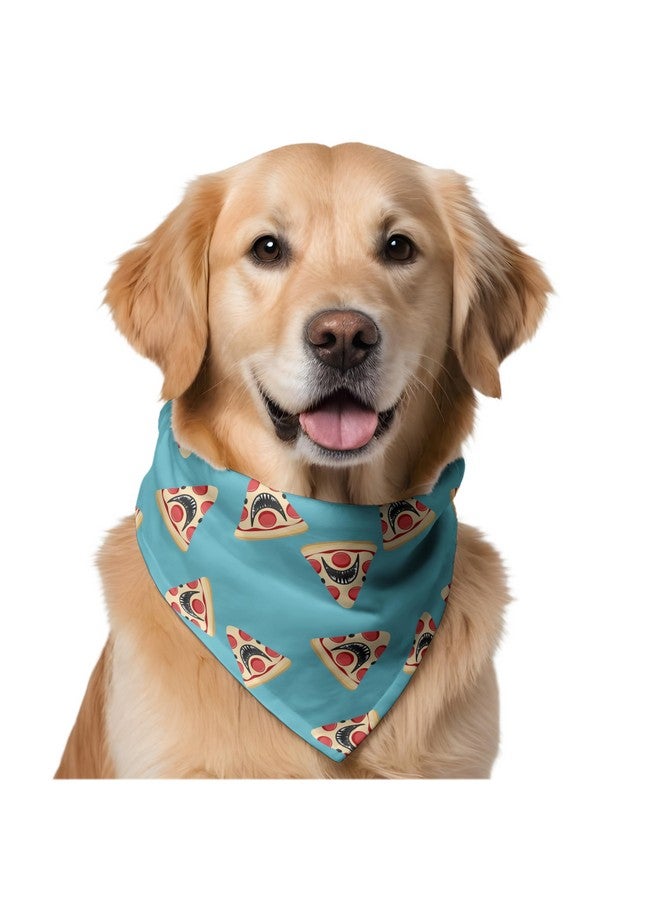W Brings Pizza Or Shark Dog Bandana/Scarf | This Stunning Gorgeous Design Dog Bandana Scarf Is Perfect Styling Accessory For Dogs Large, Medium & Small. One Size Fits All. - Image 1