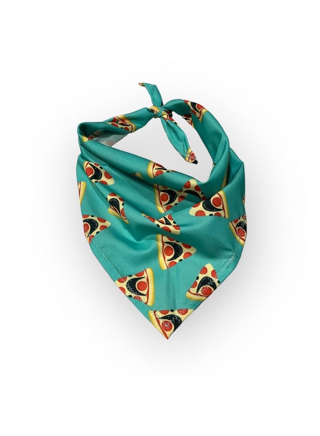 W Brings Pizza Or Shark Dog Bandana/Scarf | This Stunning Gorgeous Design Dog Bandana Scarf Is Perfect Styling Accessory For Dogs Large, Medium & Small. One Size Fits All. - Image 2