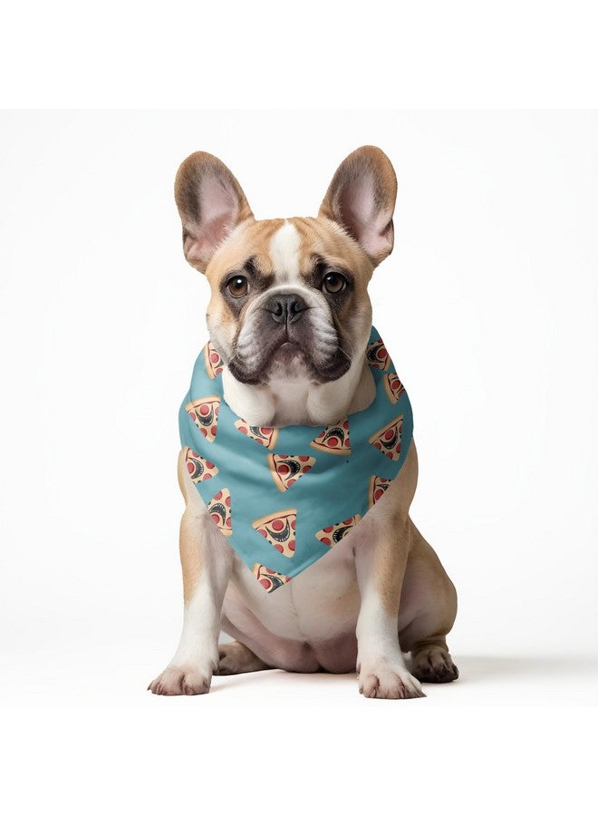 W Brings Pizza Or Shark Dog Bandana/Scarf | This Stunning Gorgeous Design Dog Bandana Scarf Is Perfect Styling Accessory For Dogs Large, Medium & Small. One Size Fits All. - Image 3