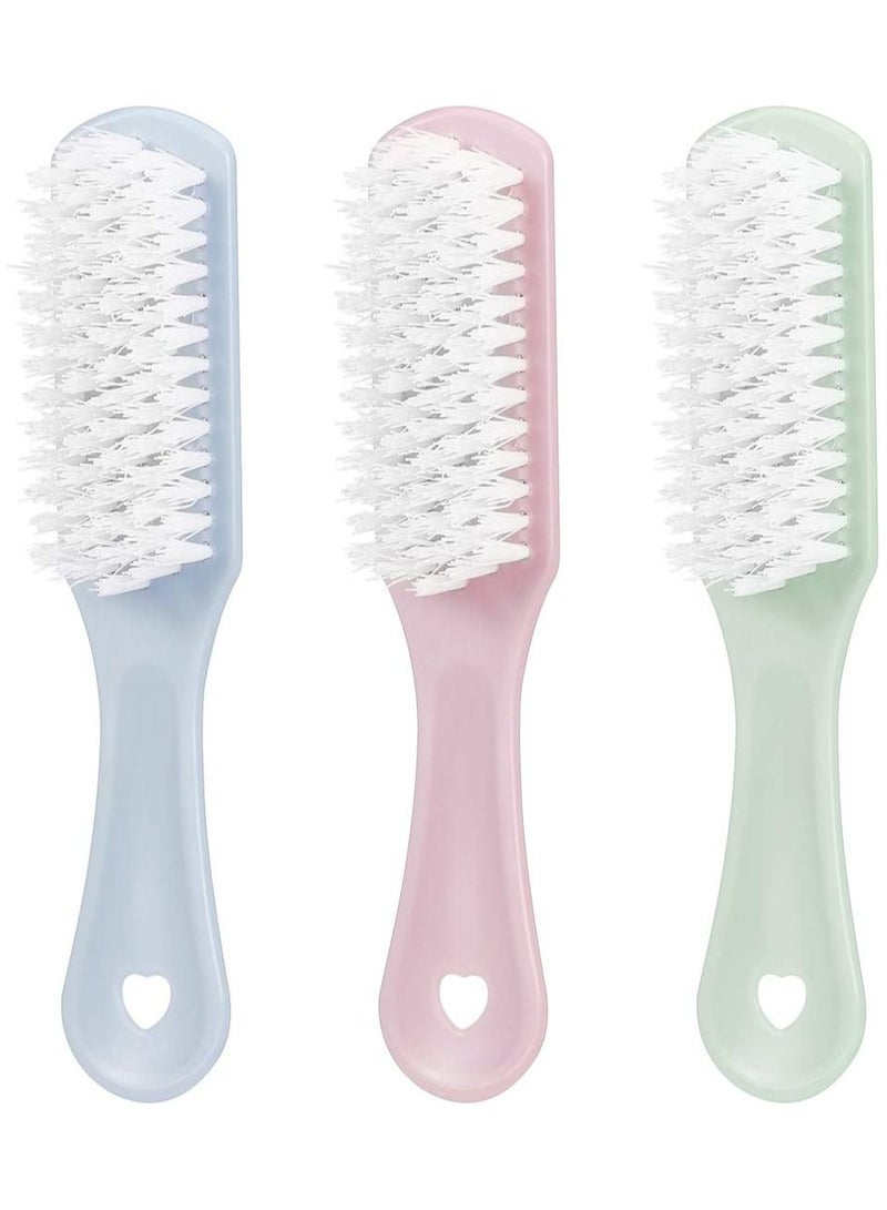 Oasisgalore 3Pcs Scrub Brush With Handle Household Cleaning Tool For Leather Cleaning Shoes Boot Clothes - Image 1