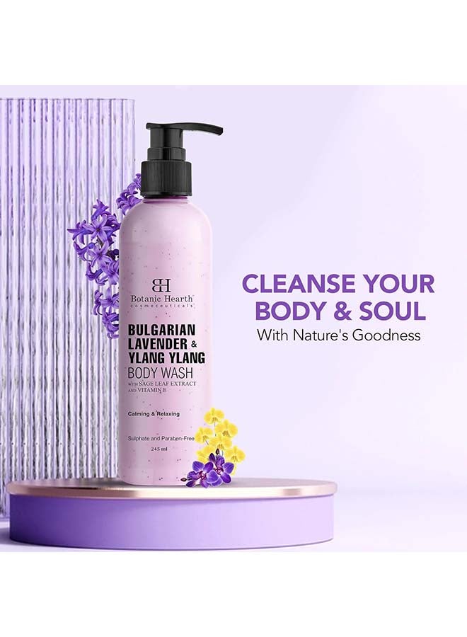 Botanic Hearth Bulgarian Lavender Body Wash with Ylang Ylang, Vitamin E And Sage Leaf | Calming Body Wash Shower Gel for Women and Men | Sulphate And Paraben Free | 245ml - Image 4