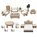 BANBALLON 23 Pieces Dollhouse Mini Furniture Decoration Set DIY Accessories Including Dining Room Sitting Living Bedroom Toys for Baby Children Girls - Image 4