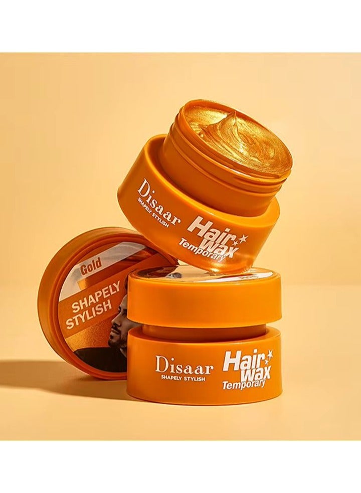 Disaar Shapely Stylish Hair Wax Temporary Instant  Color Easy To Clean Without Damaging Hair  Gold - Image 3