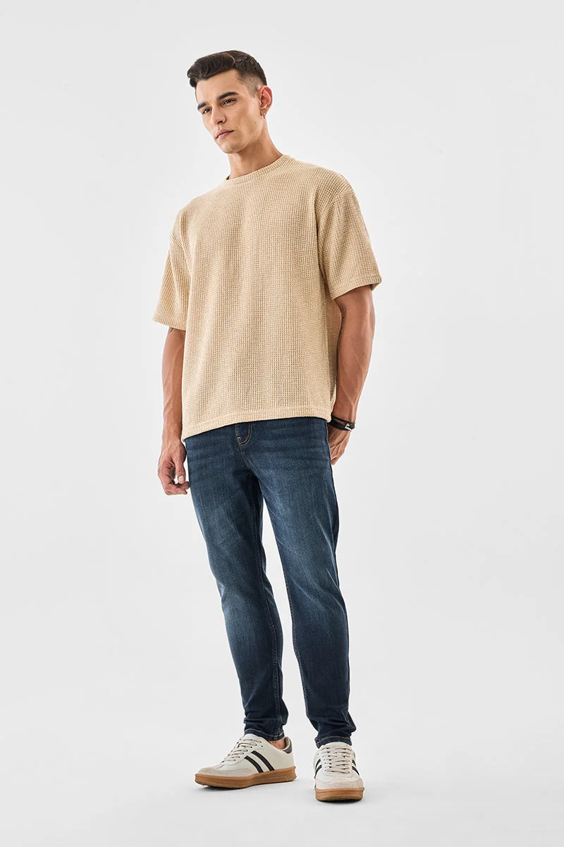 Snitch Navy Washed Skinny Jeans for Men | Best Price UAE