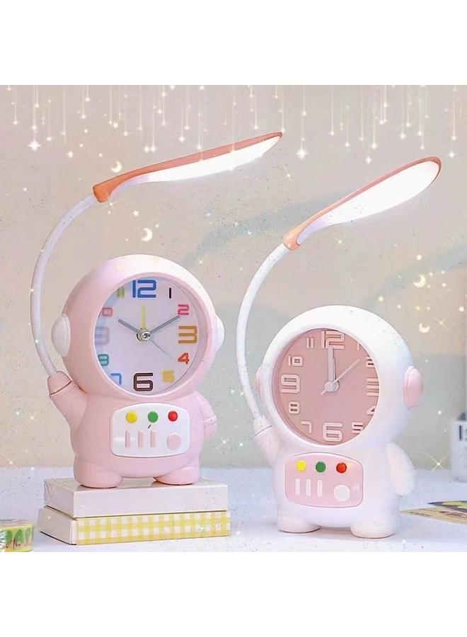 Bluejw New Astronaut Alarm Clock Table Lamp Integrated Cartoon Clock Ornament Student Wake-up Artifact Learning Bedside LED Light - Image 4