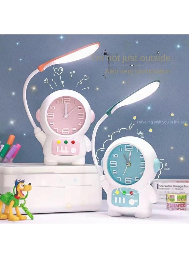 Bluejw New Astronaut Alarm Clock Table Lamp Integrated Cartoon Clock Ornament Student Wake-up Artifact Learning Bedside LED Light - Image 3