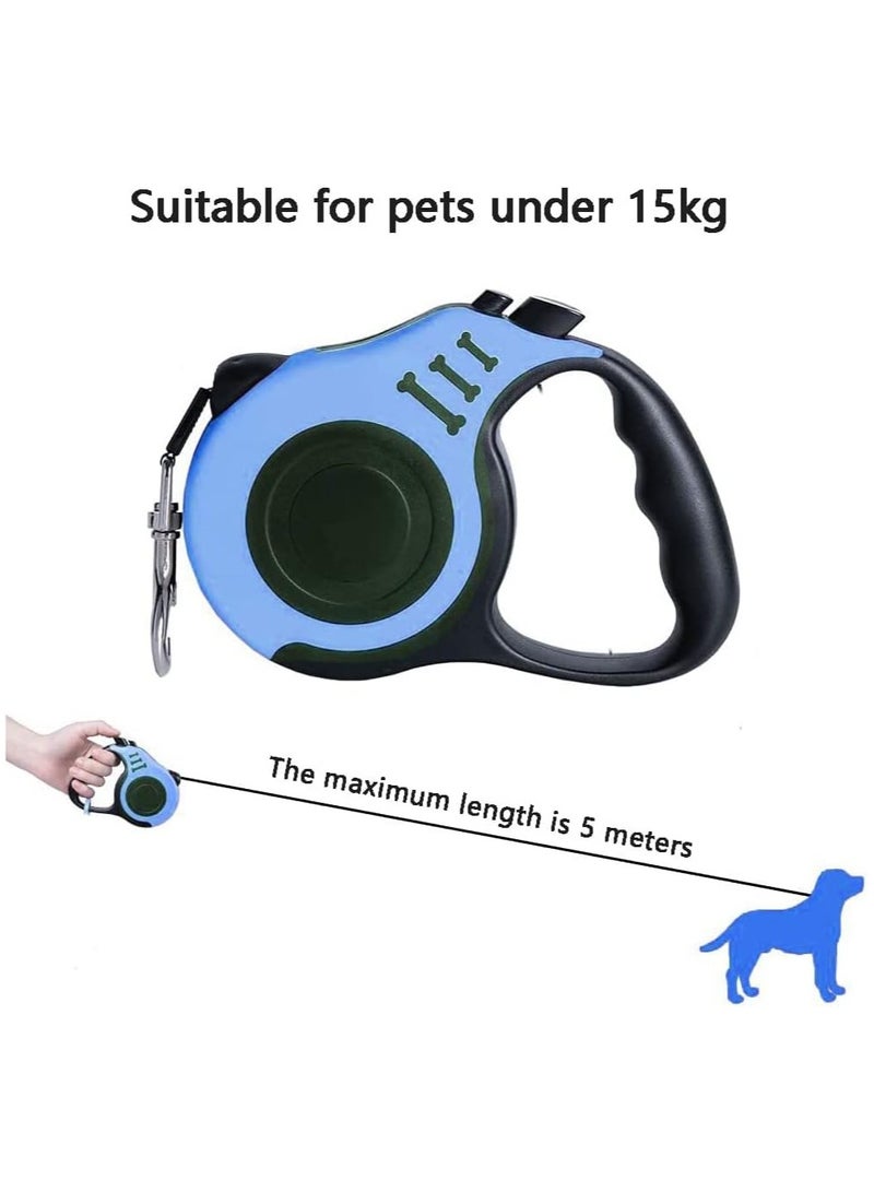 Arabest Dog Automatic Telescopic Traction Rope, 5m Traction Rope 360° Tangle-Free with Anti-Slip Handle, One-Handed Brake, Pause and Lock, Traction Rope for Small Medium Dogs (Red), dog collar - Image 3