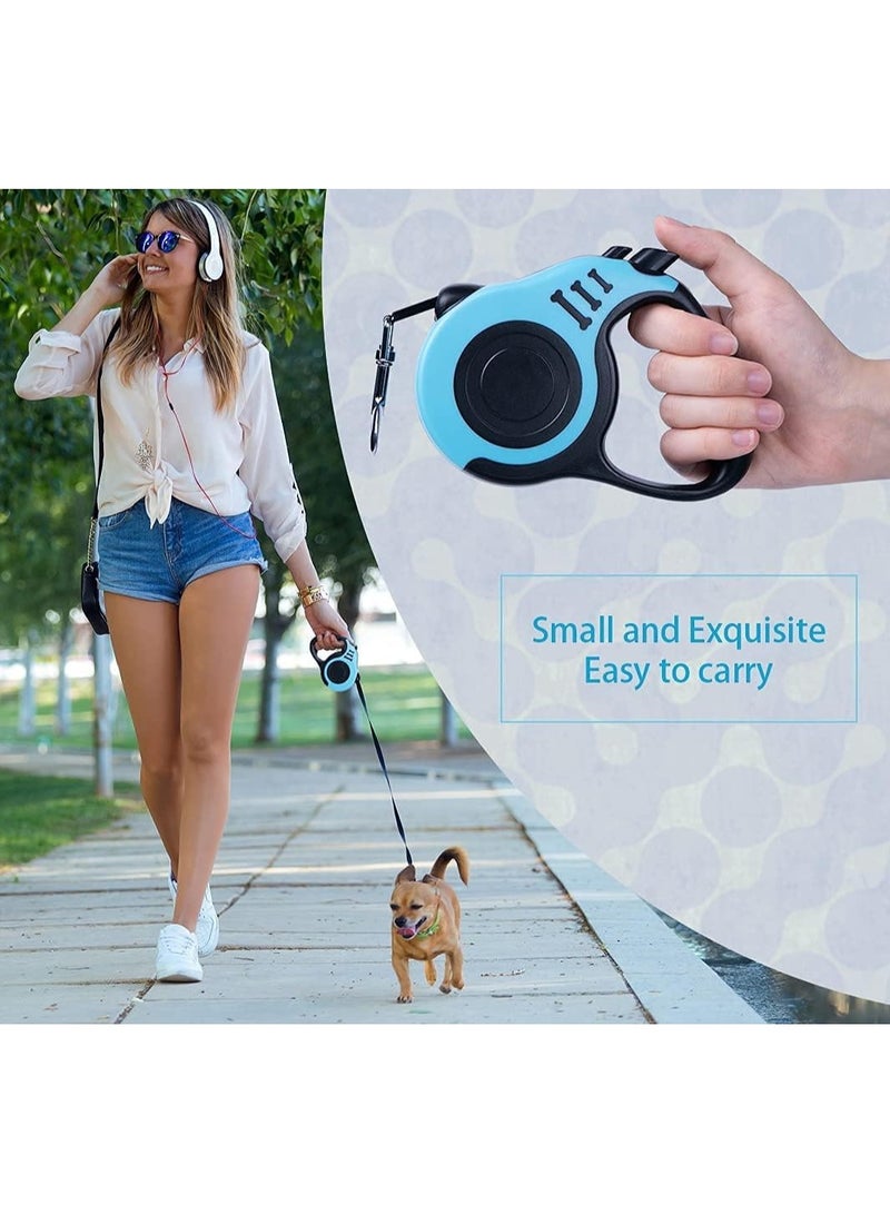 Arabest Dog Automatic Telescopic Traction Rope, 5m Traction Rope 360° Tangle-Free with Anti-Slip Handle, One-Handed Brake, Pause and Lock, Traction Rope for Small Medium Dogs (Red), dog collar - Image 5