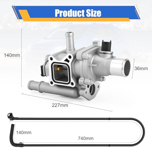 C-Tzu Upgrade Aluminium Thermostat Housing Assembly with Throttle Body Inlet Heater Pipe for Chevrolet Cruze 20112016 Sonic 20122018 Trax 20132020 Replaces 25199824 25192228 25192904 - Image 3