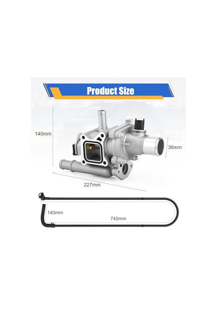 C-Tzu Upgrade Aluminium Thermostat Housing Assembly with Throttle Body Inlet Heater Pipe for Chevrolet Cruze 20112016 Sonic 20122018 Trax 20132020 Replaces 25199824 25192228 25192904 - Image 3
