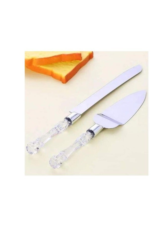 A Set Of Pizza Cutter, Pastry Holder And Stainless Steel Knife With Acrylic Handle. - Image 4