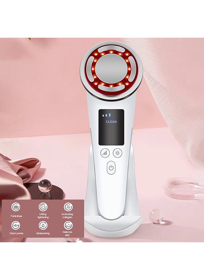 Bestauty Hot and Cold Pulse Beauty Device with Base, High-frequency Vibration Clean Absorb Colorful Light Electric Muscle Stimulation Micro-current Pulse Beauty Instrument