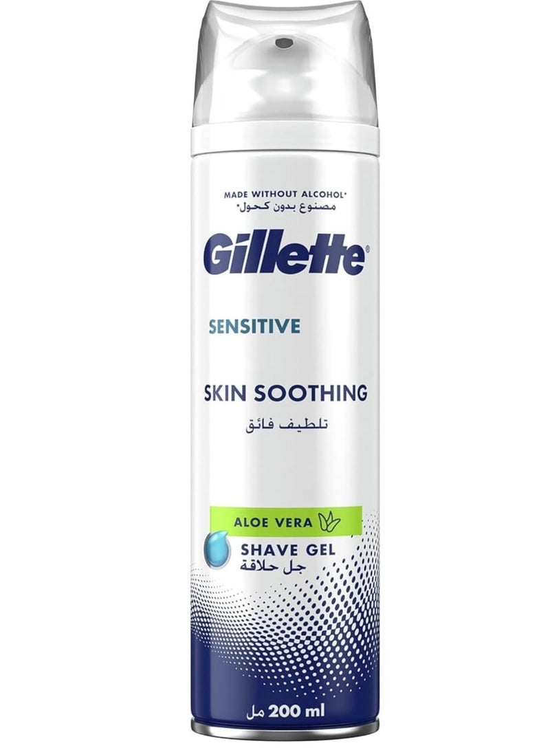 جل حلاقة سنستيف من جيليت، تلطيف فائق بخلاصة الصبار | 200 مل - Image 1