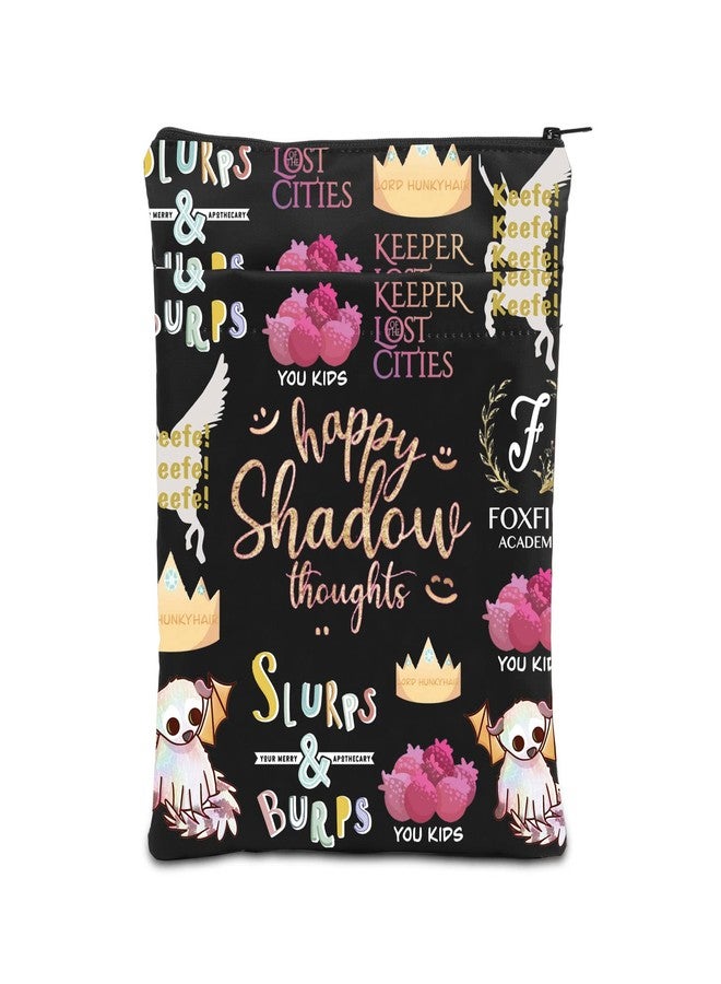 MAOFAED Fantasy Novel Inspired Gift Book Sleeve for Book Lover Bookworm Bookish Gift Book Protector with Zipper (Happy Shadow) - Image 1