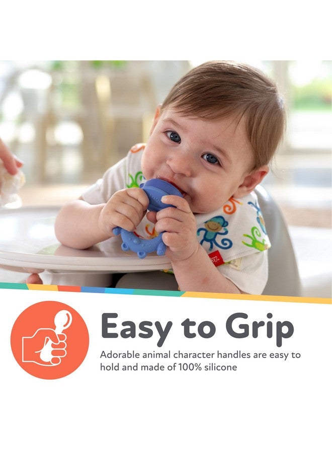 نوبي مغذي نوبي سيليكون للأطفال - لعبة ناعمة لإطعام وتسنين الأطفال - 10 أشهر فأكثر - قنفذ مائي - Image 2