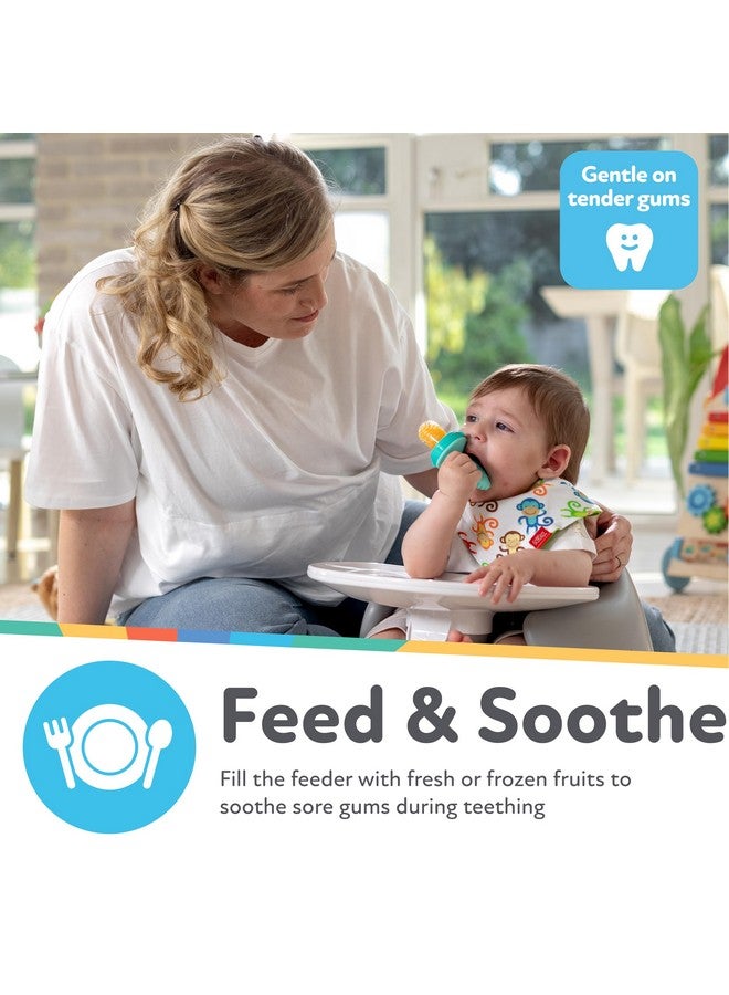 نوبي مغذي نوبي سيليكون للأطفال - لعبة ناعمة لإطعام وتسنين الأطفال - 10 أشهر فأكثر - قنفذ مائي - Image 1