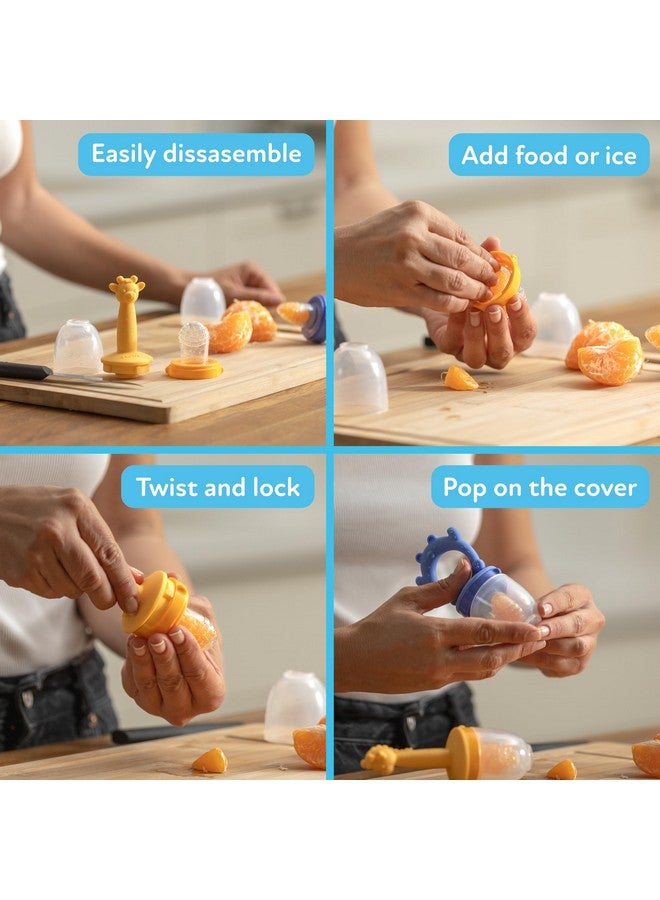 نوبي مغذي نوبي سيليكون للأطفال - لعبة ناعمة لإطعام وتسنين الأطفال - 10 أشهر فأكثر - قنفذ مائي - Image 4