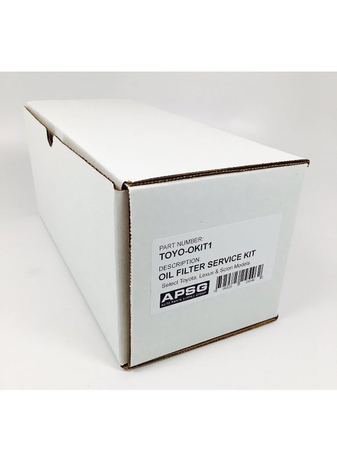 APSG - Genuine 04152-YZZA1 oil filter with Genuine 15620-31060 Oil Filter Housing Cap and 15643-31050 Cap Plug includes APSG Wrench and crush washer - Image 1