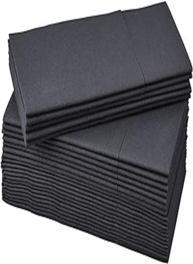 Ikea MOTTAGA Black Paper Napkin, 15x15 (38x38 cm)