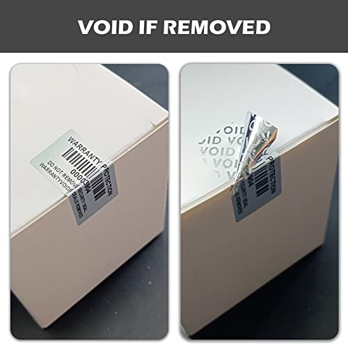 ILMBVM 160pcs Tamper Evident Barcode Stickers with Individual Serial Number Security Warranty Void Sticker,Sealing Label for Package(1.6x0.8 inches,Silver) - Image 3