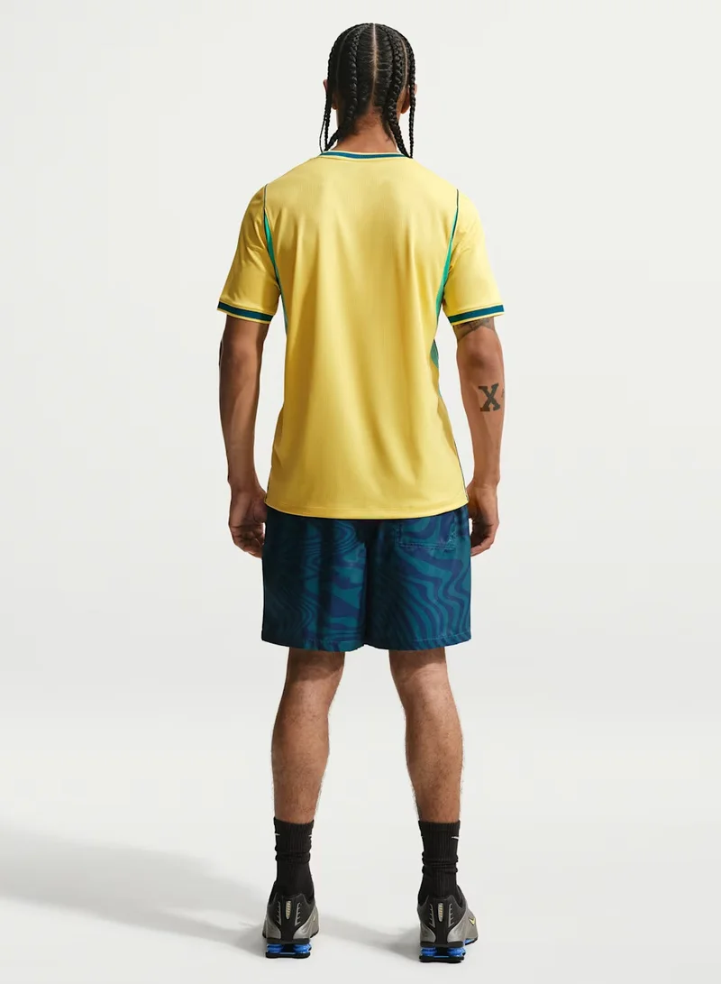 Nike CANARY/LIGHT MENTA/(GEODE TEAL) (NO SPONSOR) Brazil 2026 Home Jersey  | Best Price UAE