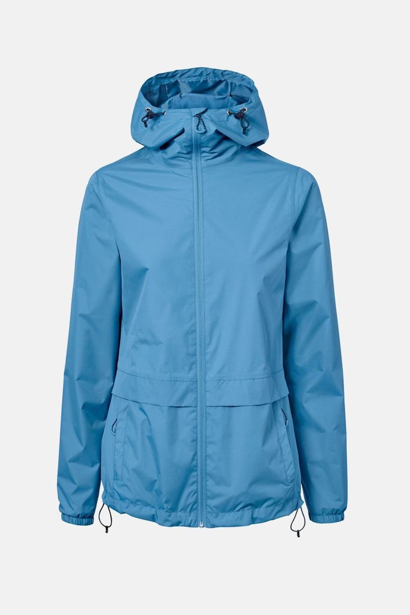 Tchibo Women Solid Packable Windbreaker Jacket, Blue - Image 2