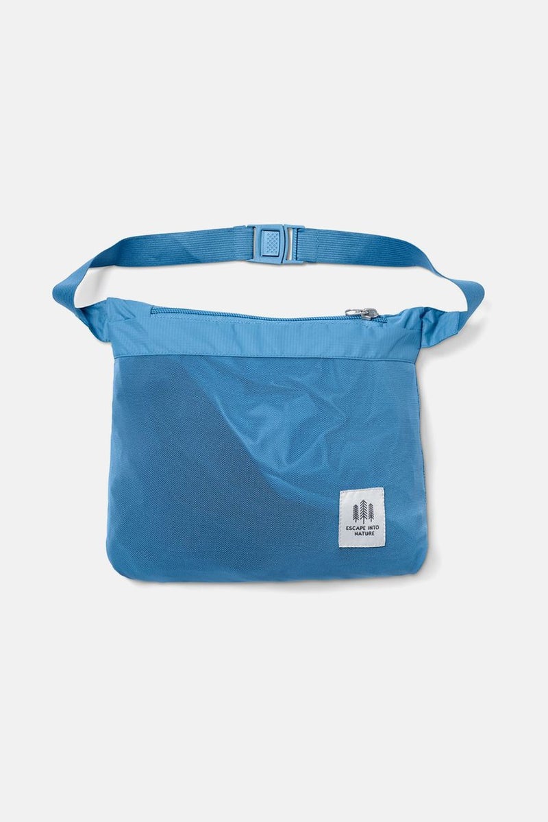 Tchibo Women Solid Packable Windbreaker Jacket, Blue - Image 3